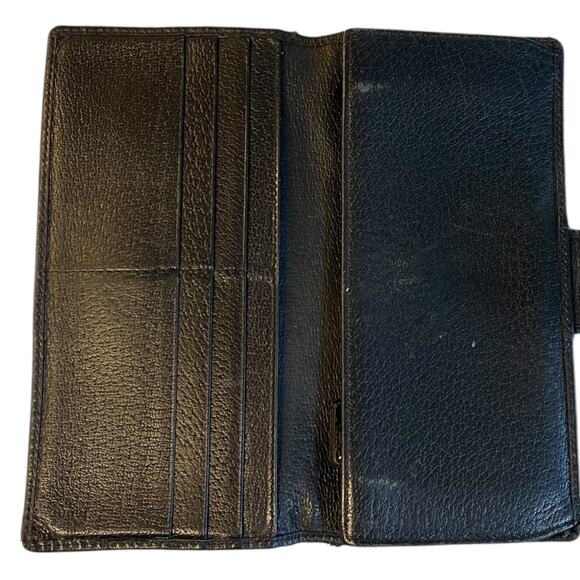 Gucci Black Signature GG Horsebit Buckle Wallet - Picture 4 of 11